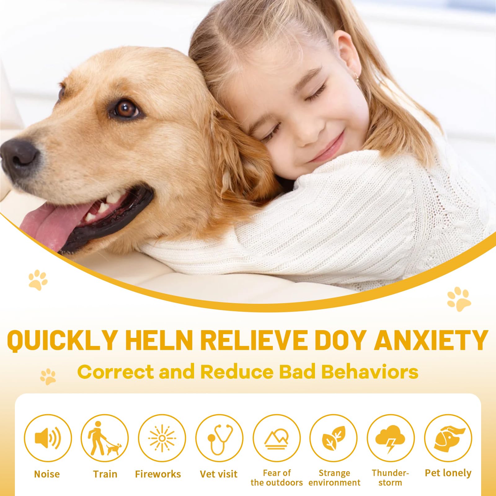 Jaoernv calming collar closeup highlights adjustable fit for comfort across breeds.