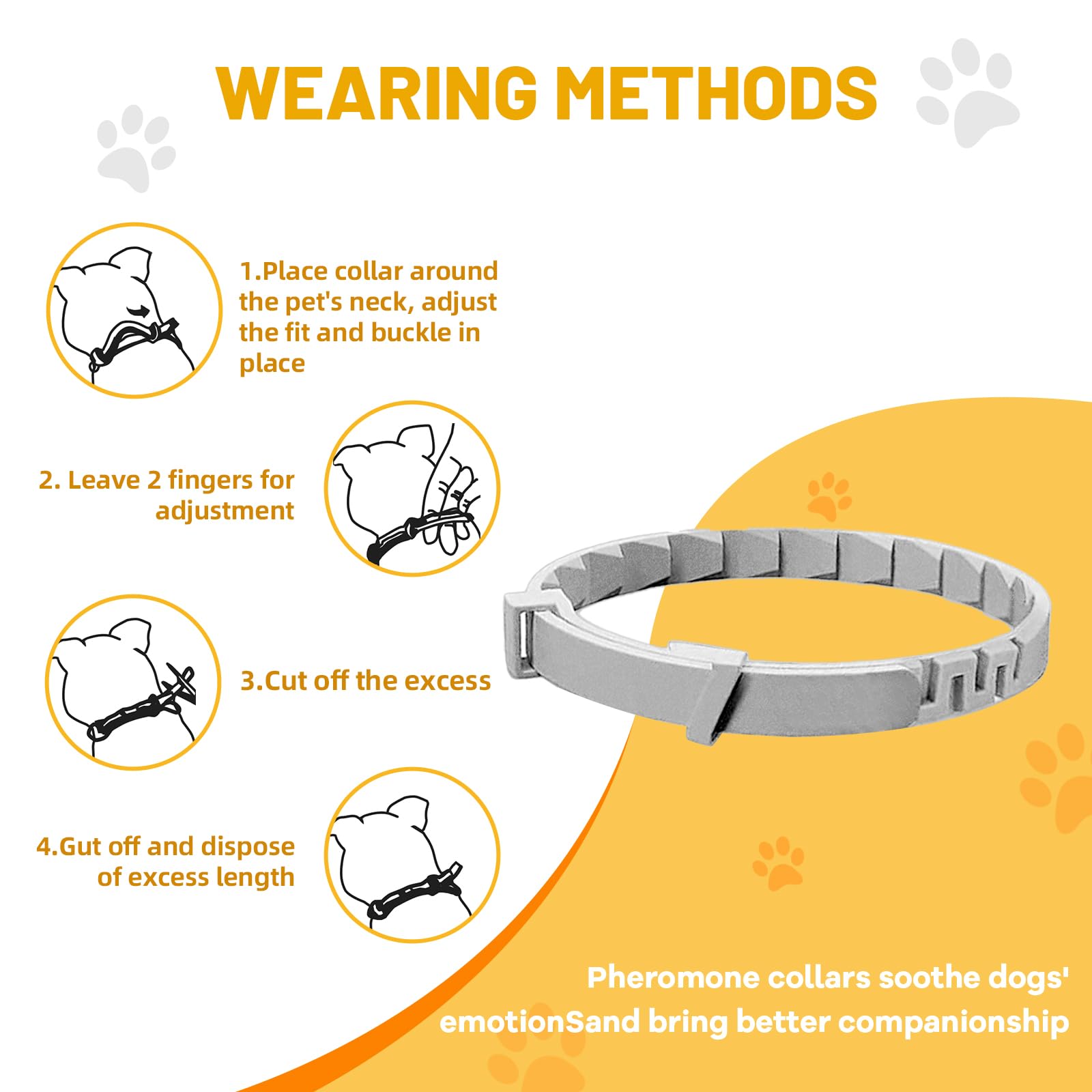 Jaoernv calming collar travel scene illustrates use for on-the-go calm.