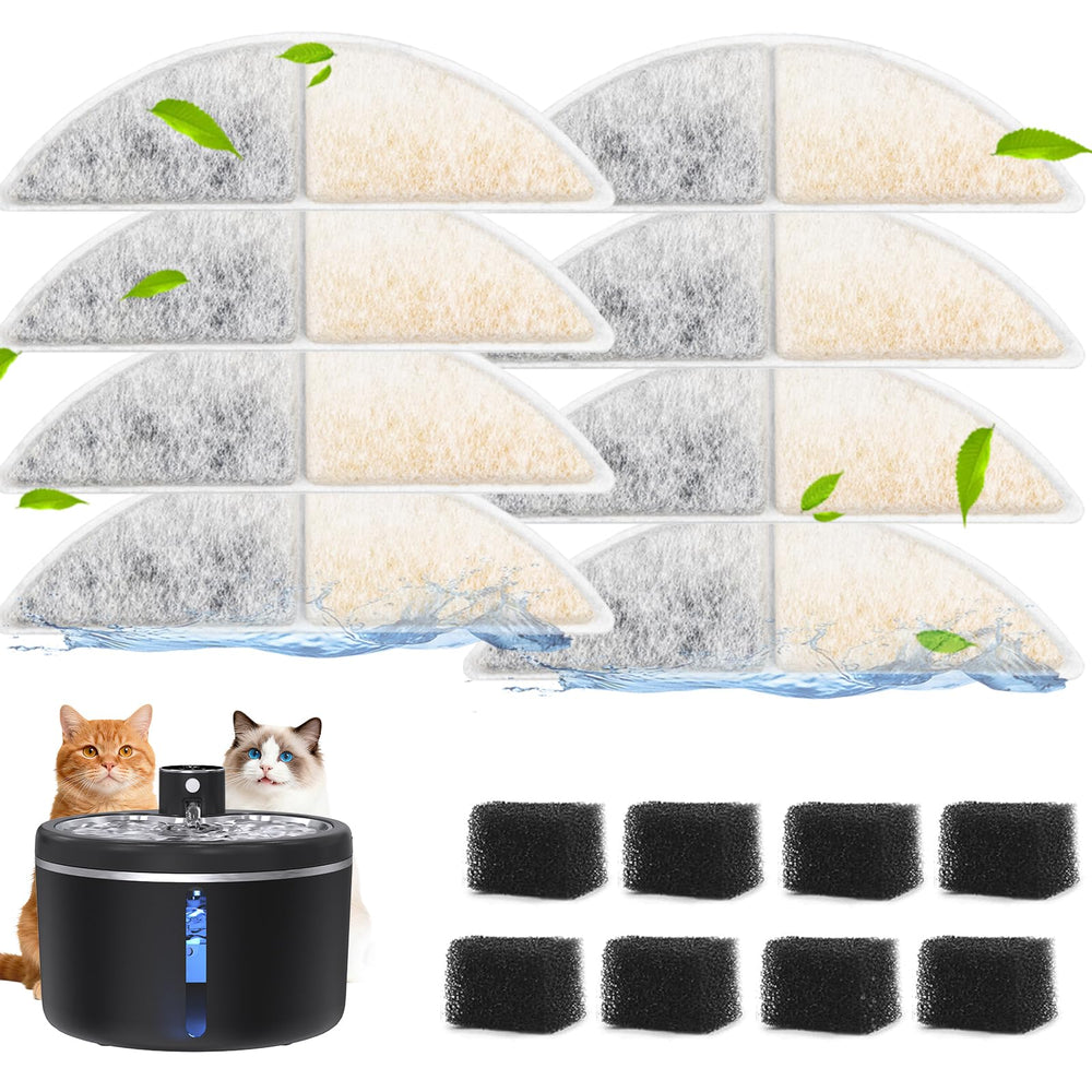 Jaojcoe cat fountain filters-8-pack for cleaner water