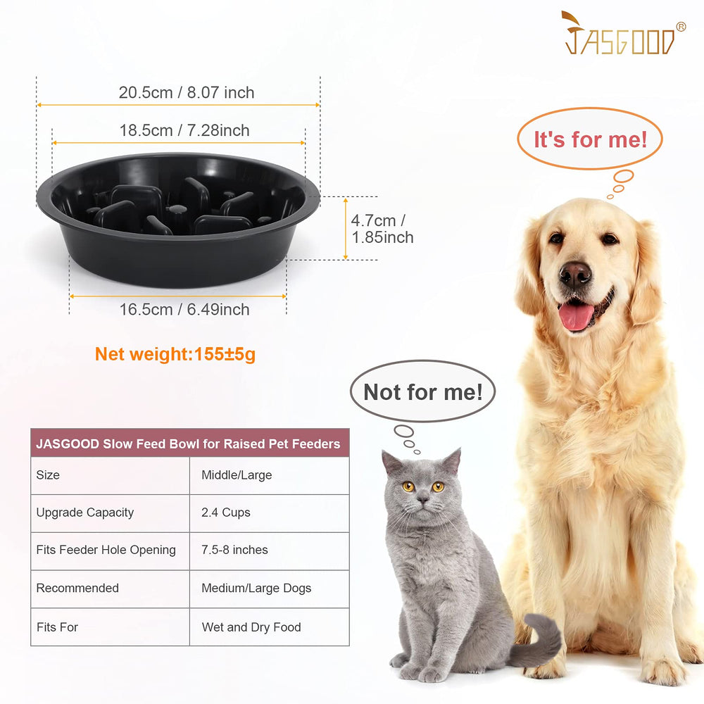 JASGOOD easy-clean replacement bowl with two-use functionality for versatility.