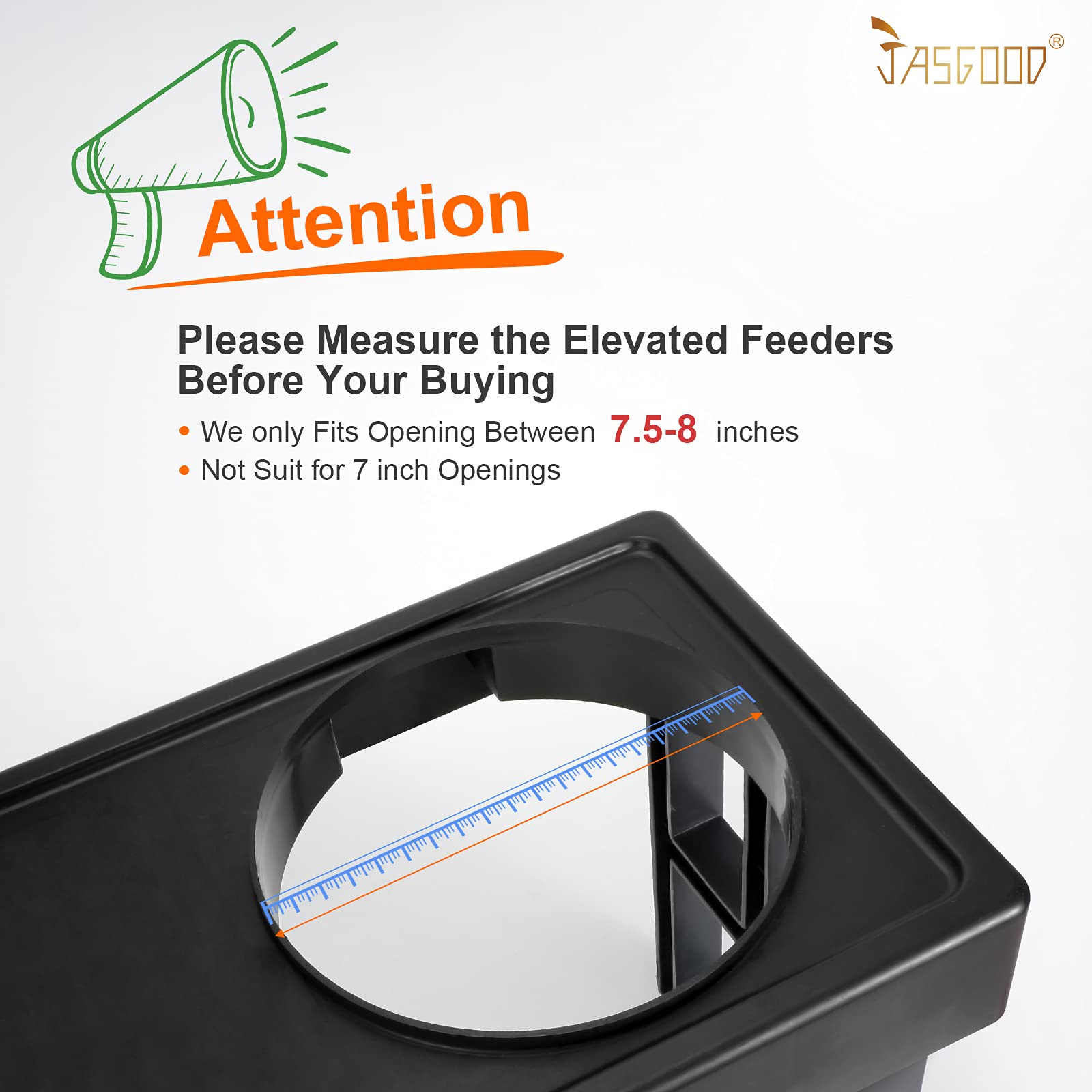 JASGOOD replacement bowl for raised feeders, compatible with existing diner's frame.