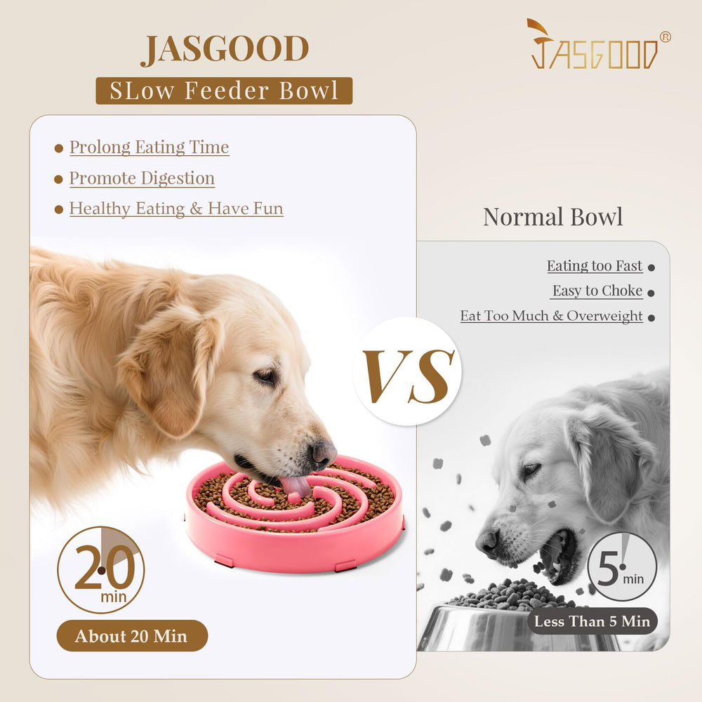 JASGOOD anti-gulp design promotes mindful eating and reduces rapid swallowing