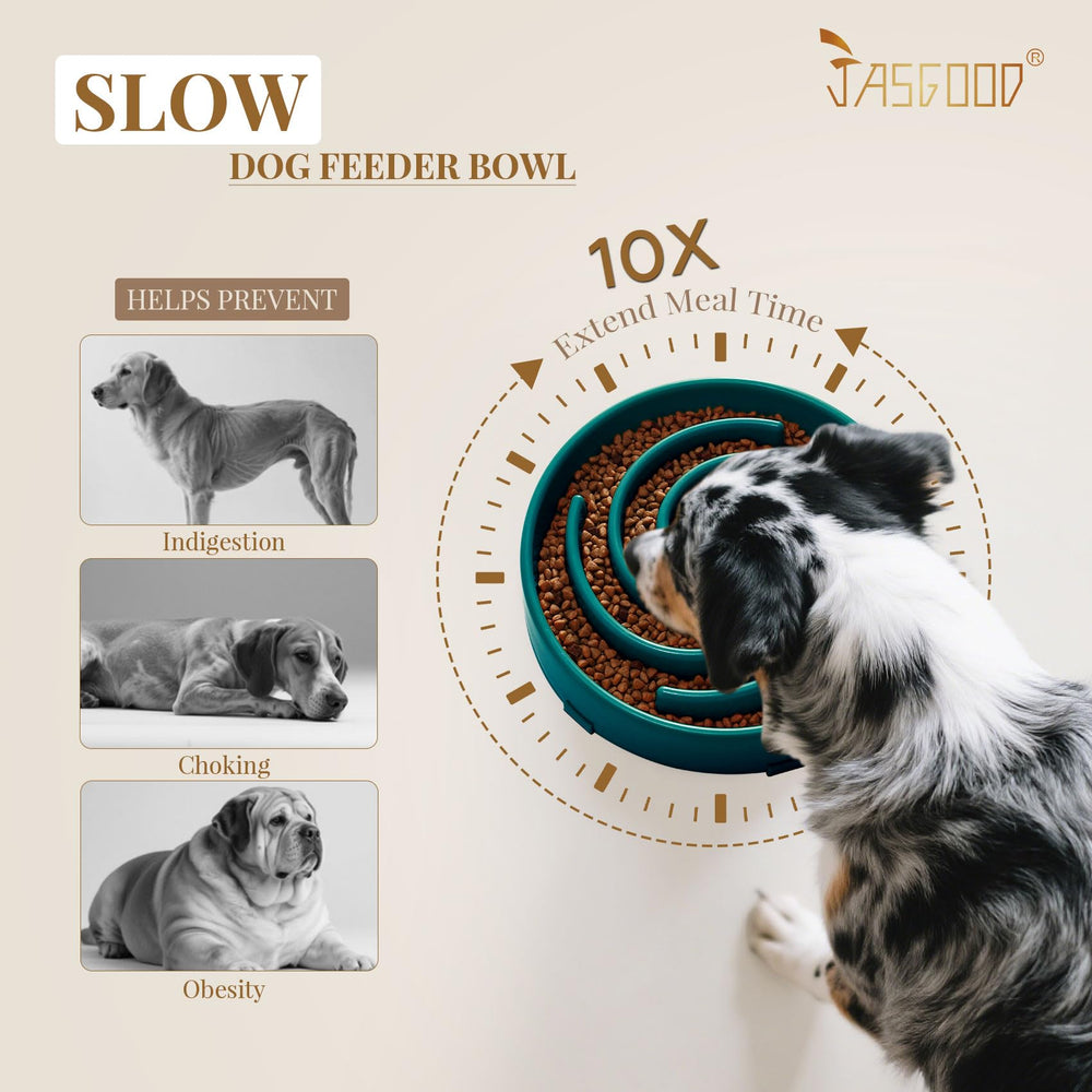 JASGOOD slow feeder bowl is dishwasher-safe for easy cleaning