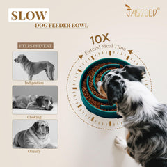 JASGOOD slow feeder bowl is dishwasher-safe for easy cleaning