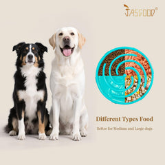 JASGOOD slow feeder bowl non slip mats attached to securing base