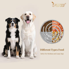 JASGOOD Slow Feeder bowl with six non-slip mats for stable dining.