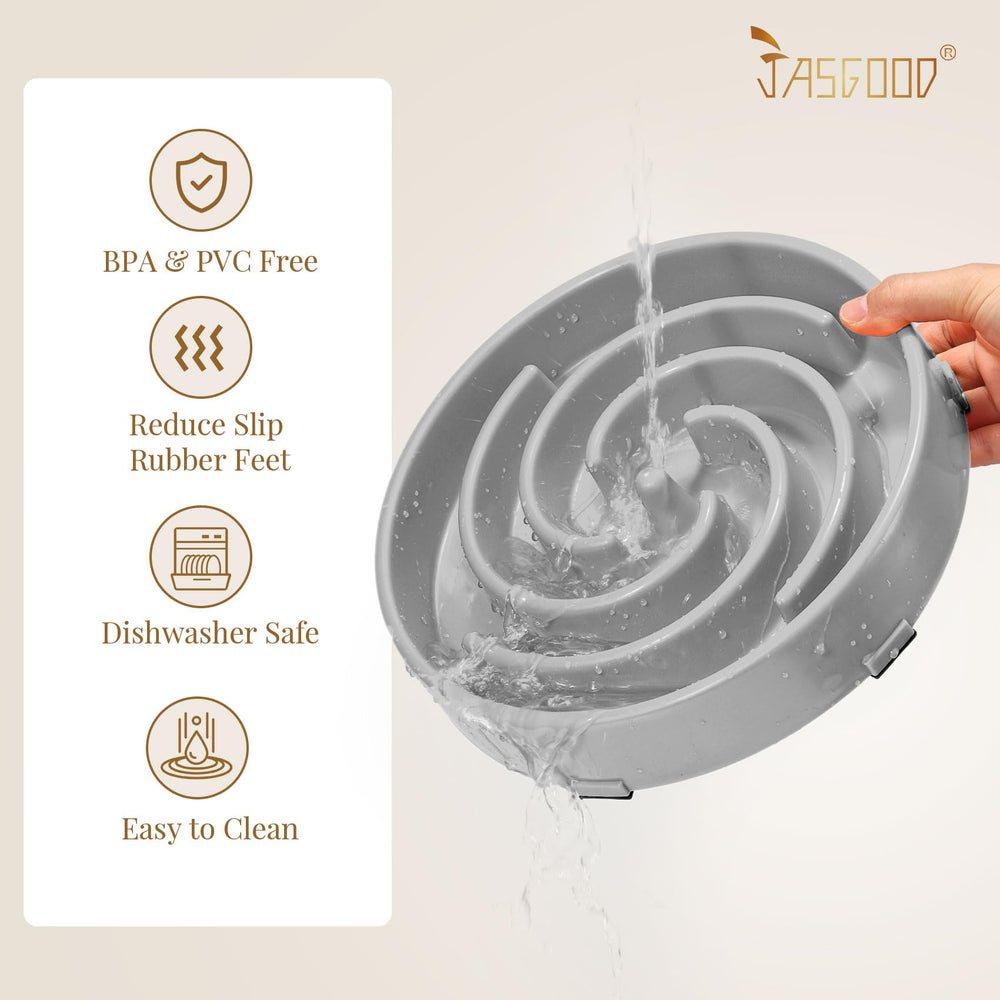 JASGOOD Slow Feeder used with dry food demonstrates portion efficiency.