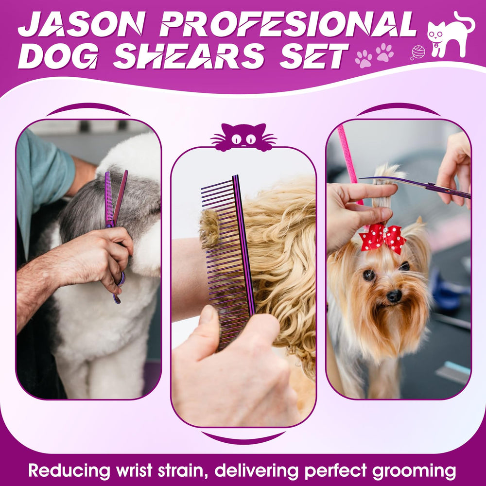 JASON 7-inch down-curved dog shear for contoured, efficient shaping.
