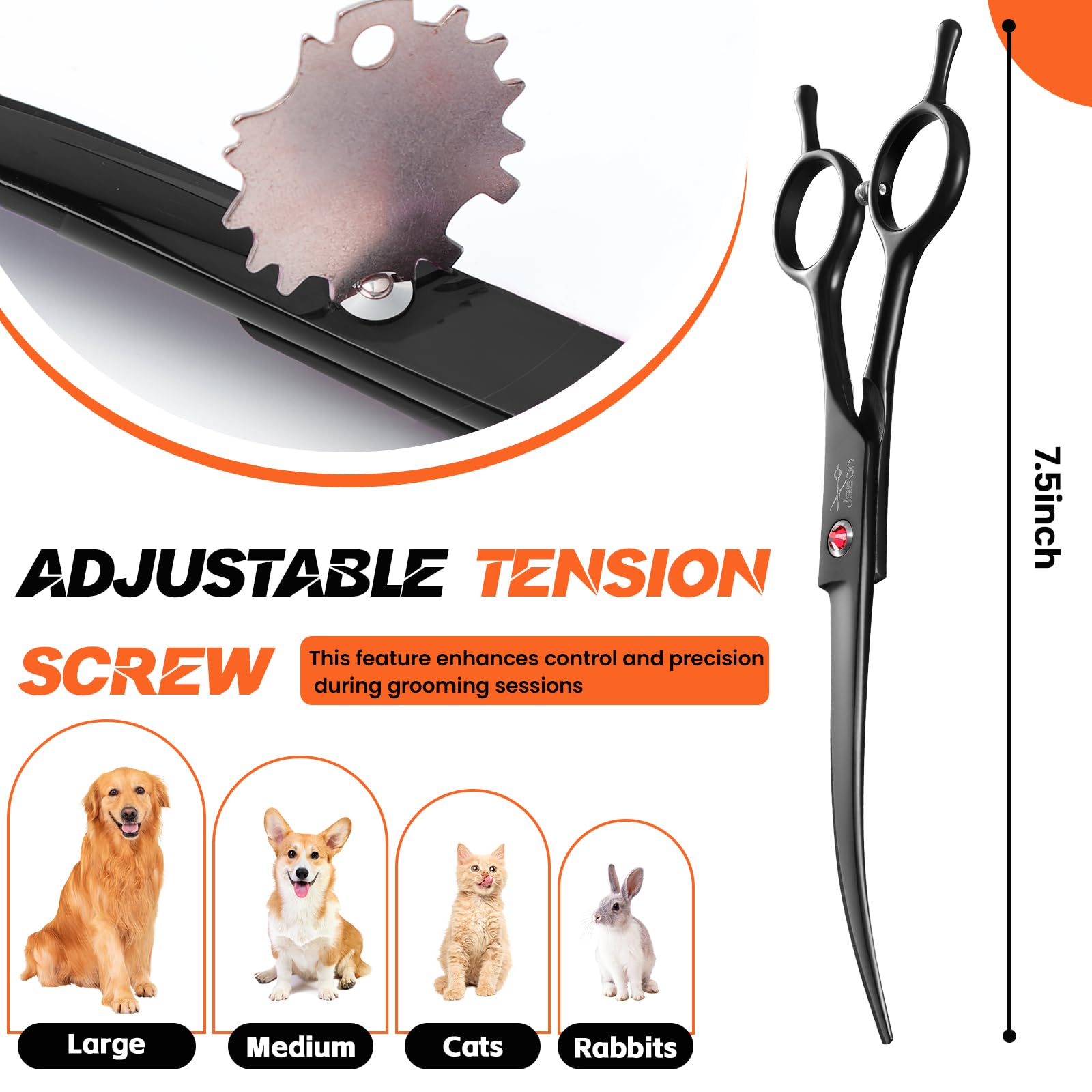 JASON adjustable screw for varying fur thickness and tailored cuts