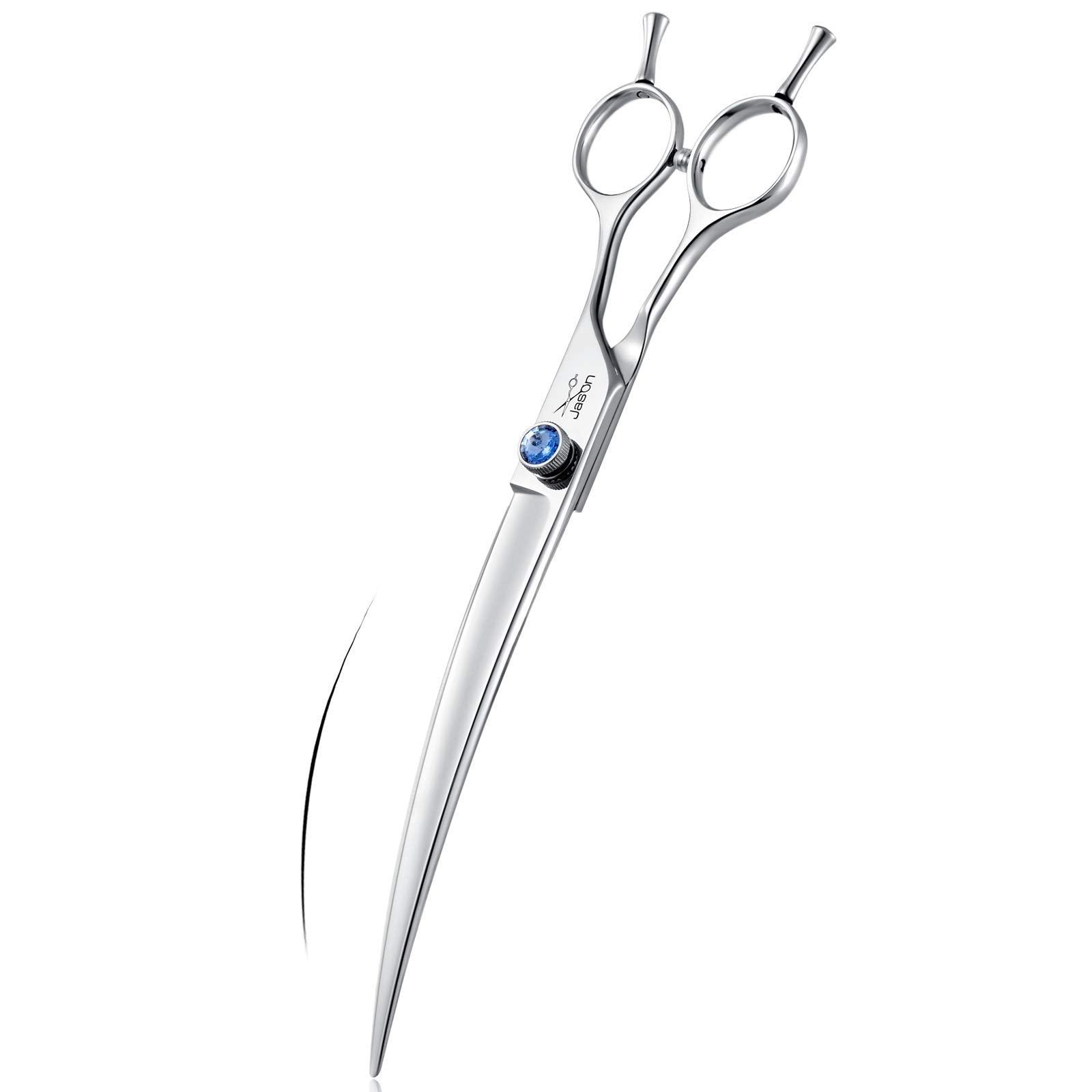 JASON curved dog grooming scissors 8in for precise shaping
