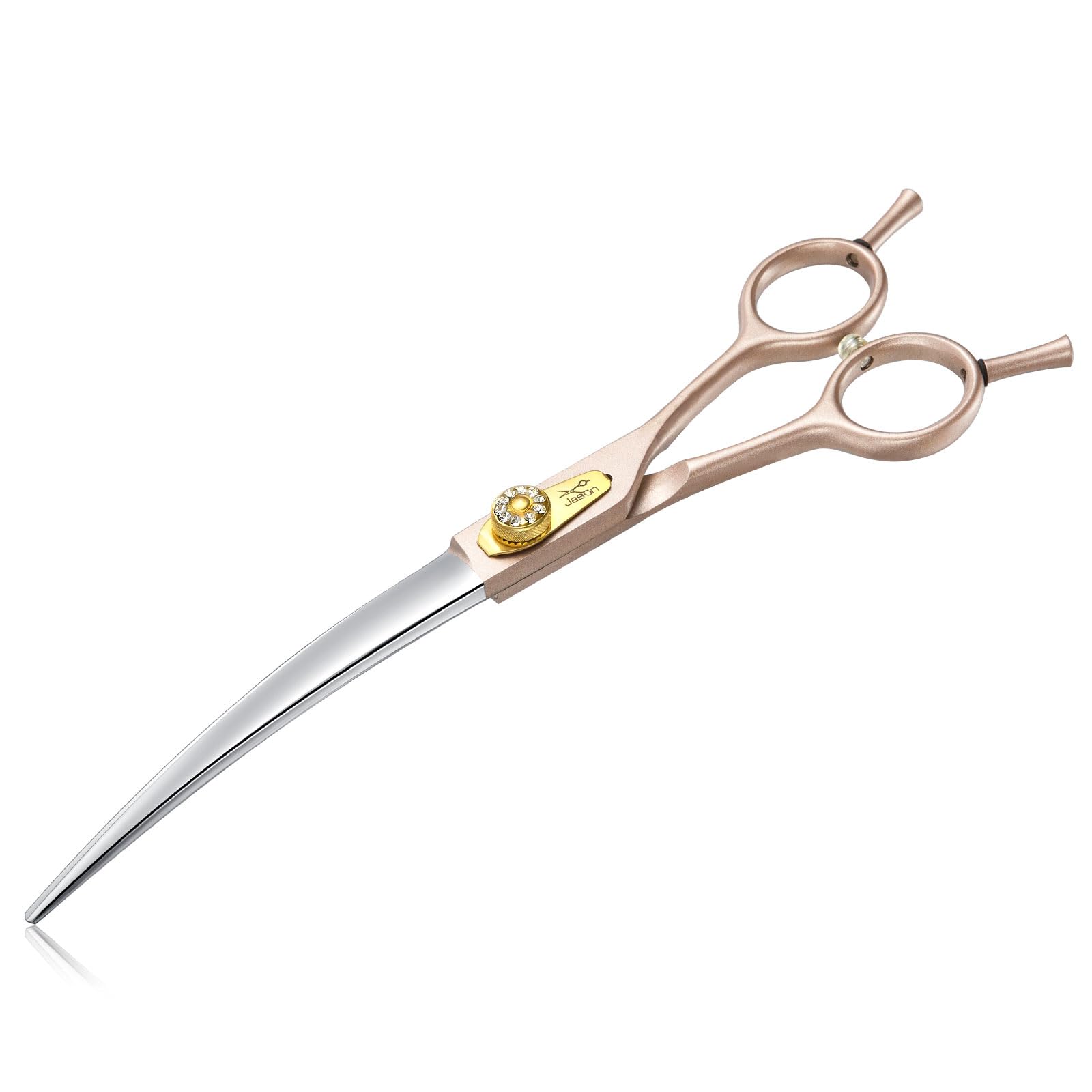 JASON dog grooming scissors 7-inch curved rose gold for precise trims