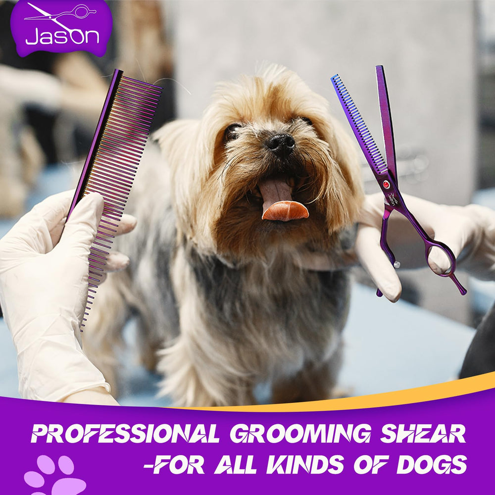 JASON professional-grade dog grooming scissors for home or clinic use.