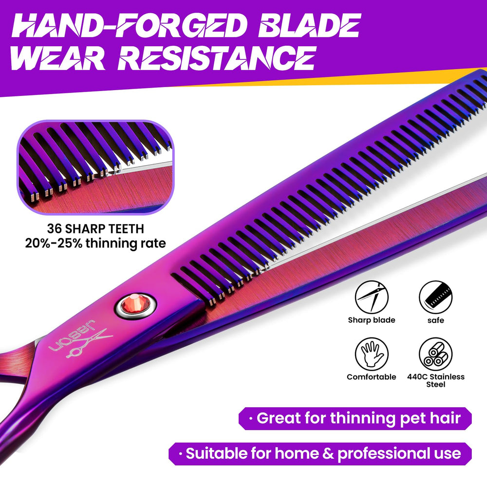 JASON grooming scissors in 440C stainless steel for durability.