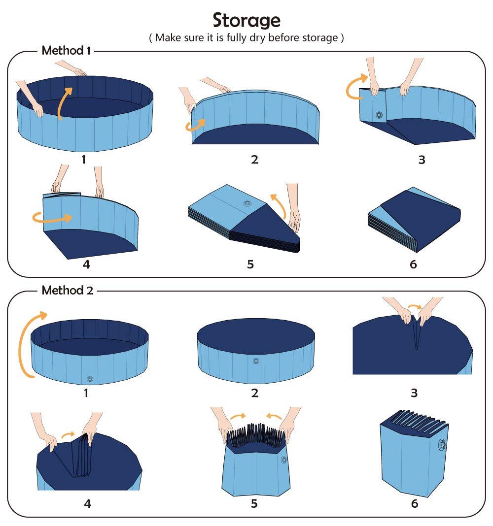 Jasonwell blue pet pool for refreshing outdoor water fun.