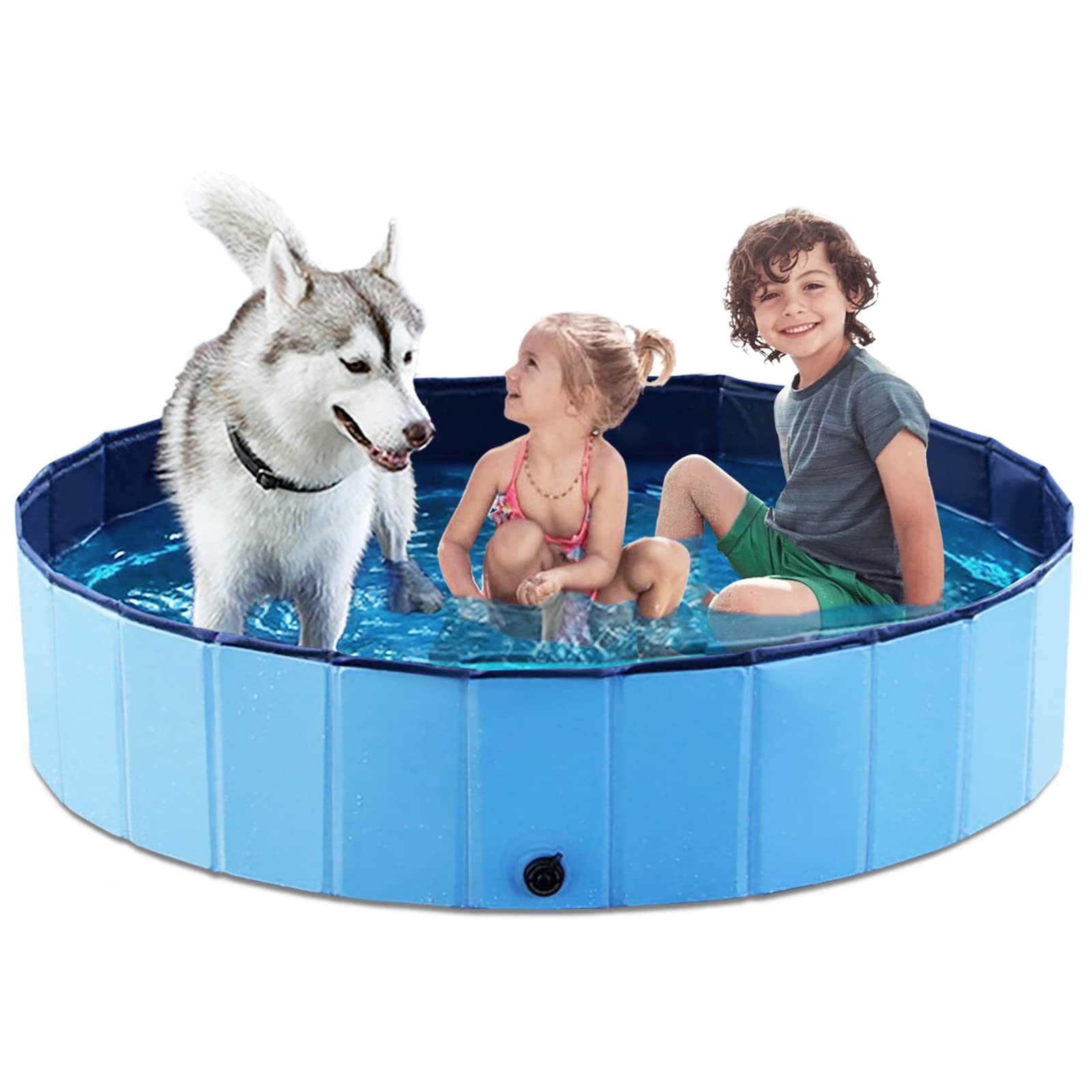 Jasonwell foldable dog pool setup outdoors for quick cooling sessions