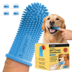 Jasper 360° dog toothbrush cleans all surfaces for comprehensive mouth care