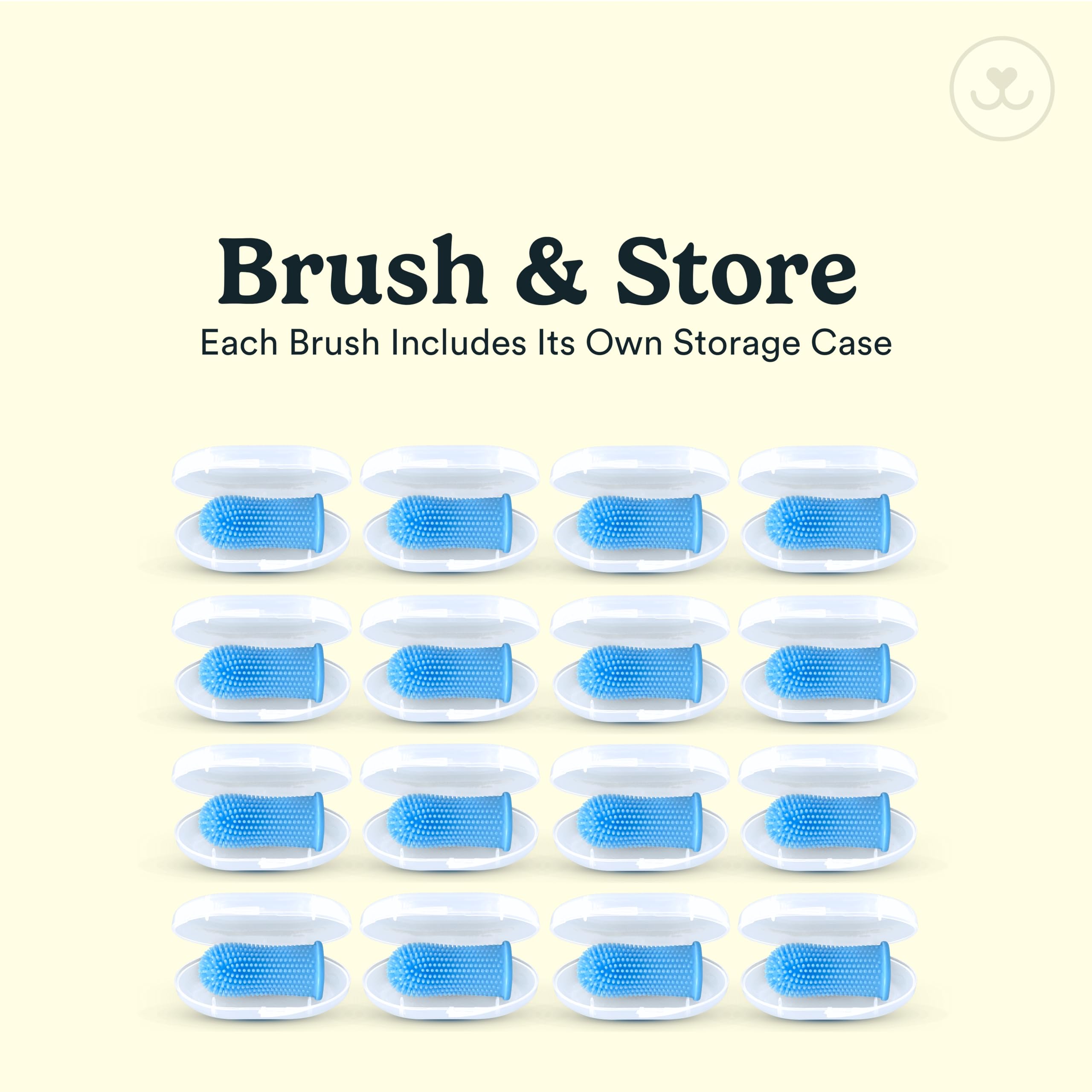 Jasper toothbrush works with enzymatic dog toothpaste for enhanced cleaning.