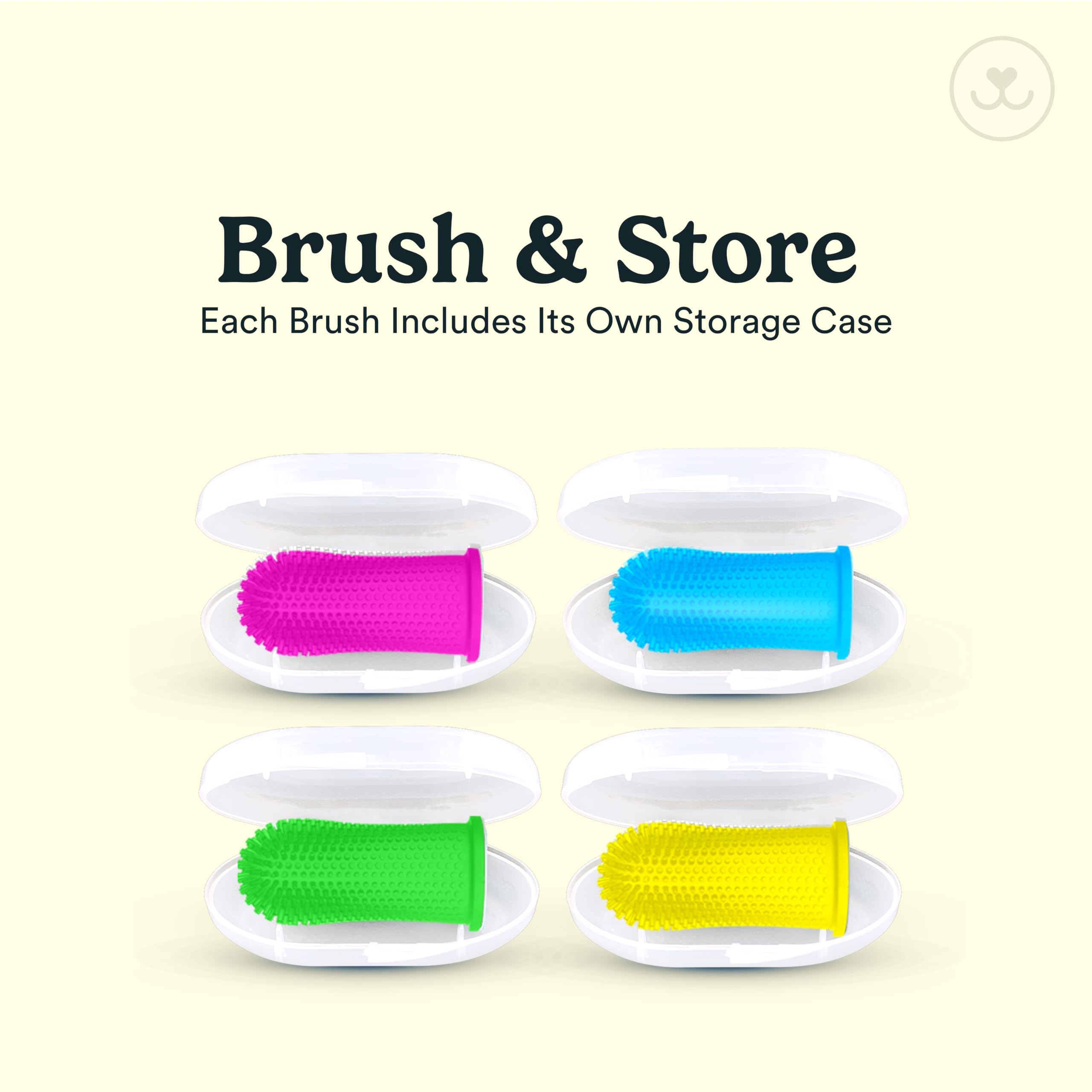 Jasper one-size-fits-all fingers stays secure during brushing.