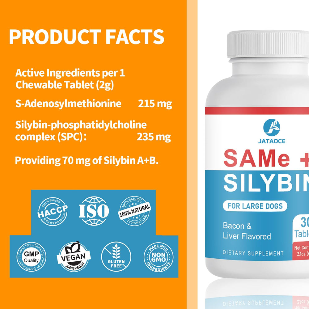 Jataoce Same Silybin tablets ready for daily liver and brain support.