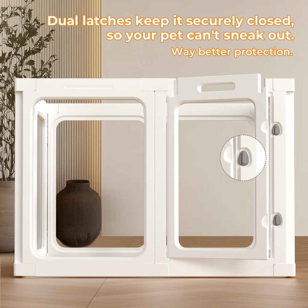 Jatindear compact playpen on carpet highlighting stability with suction cups.