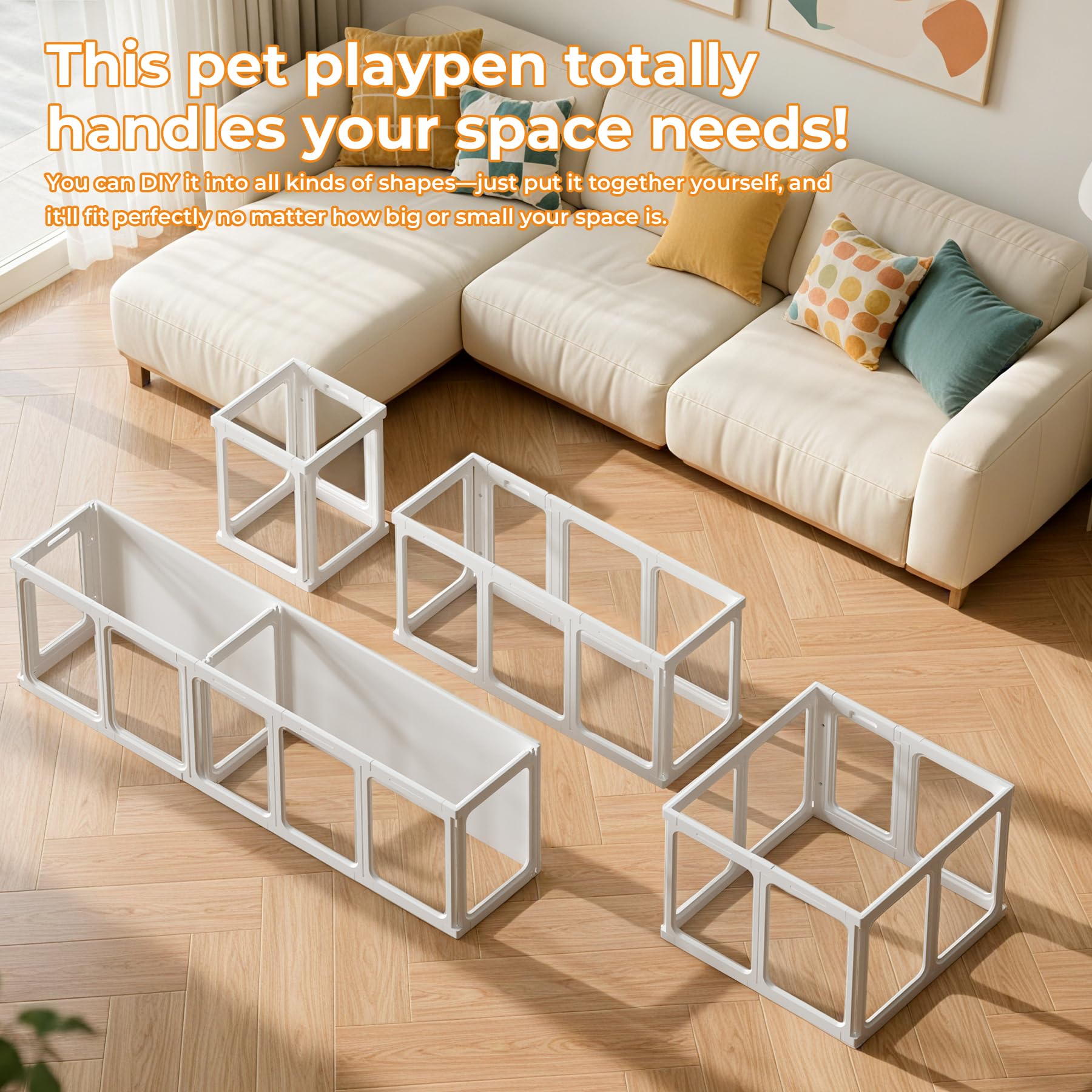 Jatindear dog playpen anti-escape door securing the enclosure.