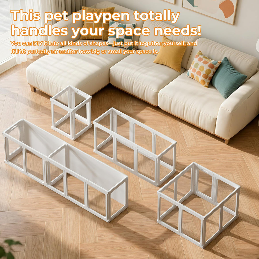 Jatindear dog playpen anti-escape door securing the enclosure.