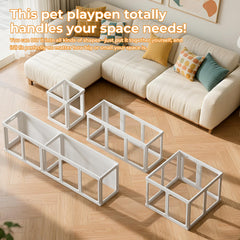 Jatindear dog playpen anti-escape door securing the enclosure.