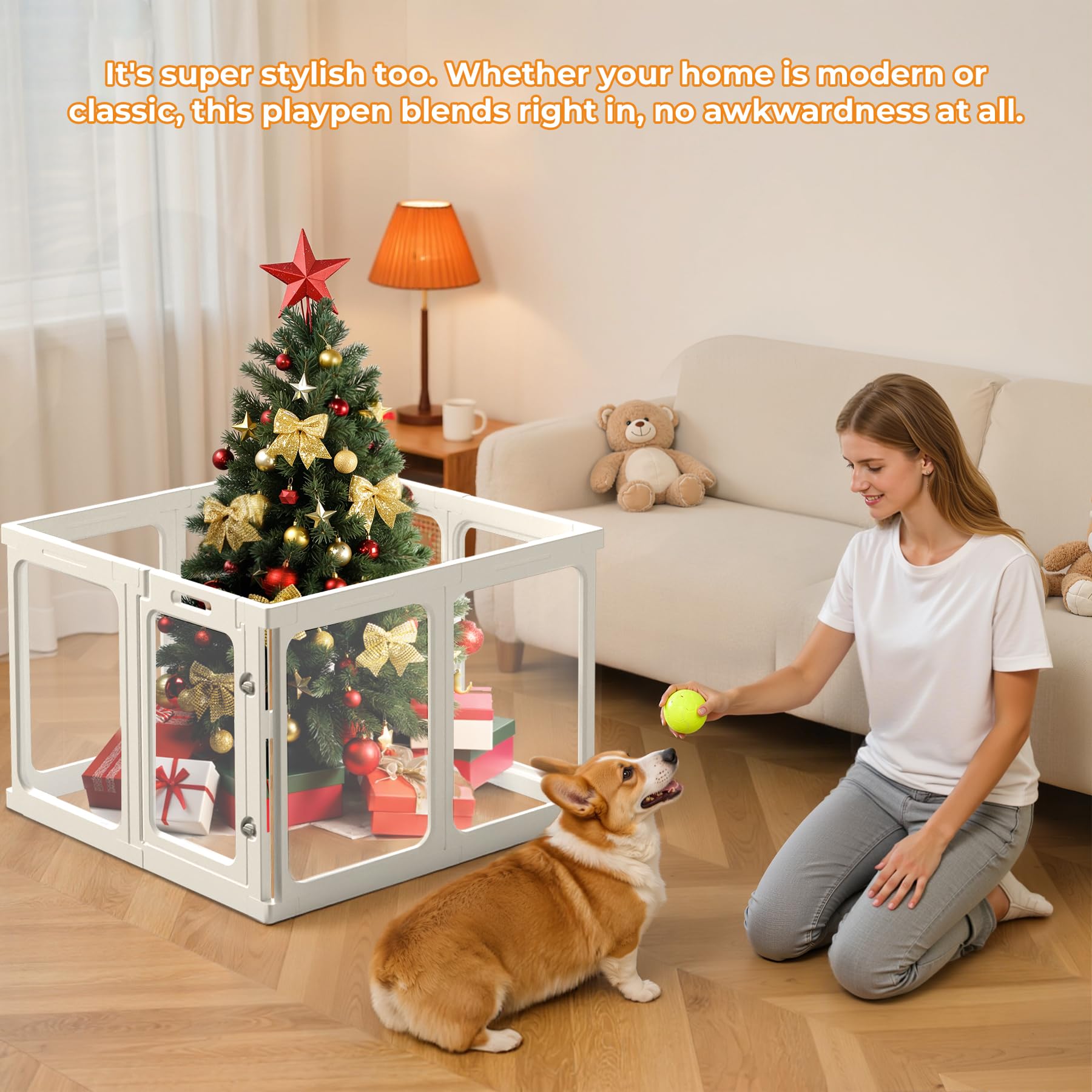 Jatindear lightweight playpen divider illustrating portable configuration.