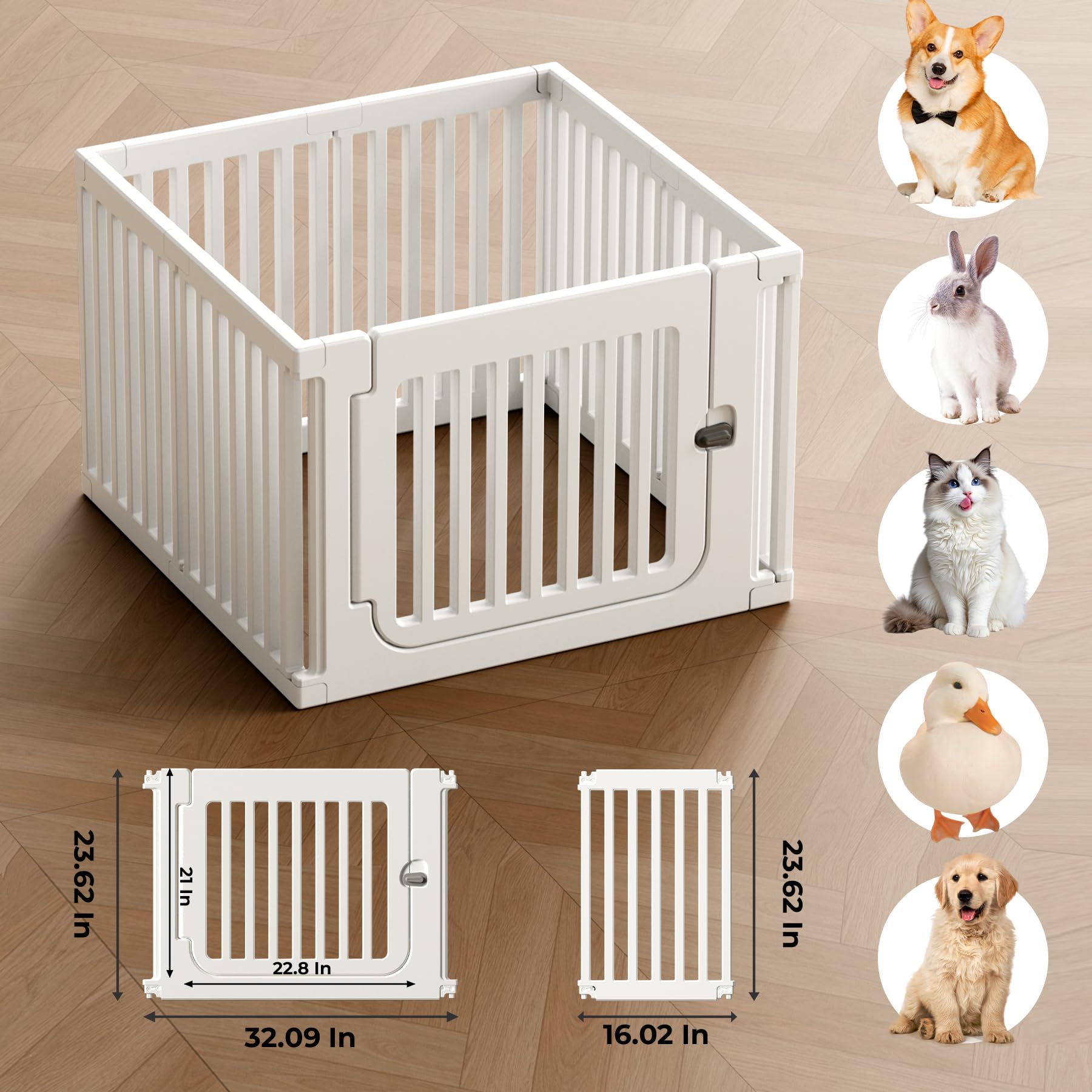 Jatindear playpen anti-slip design stays stable on smooth floors.