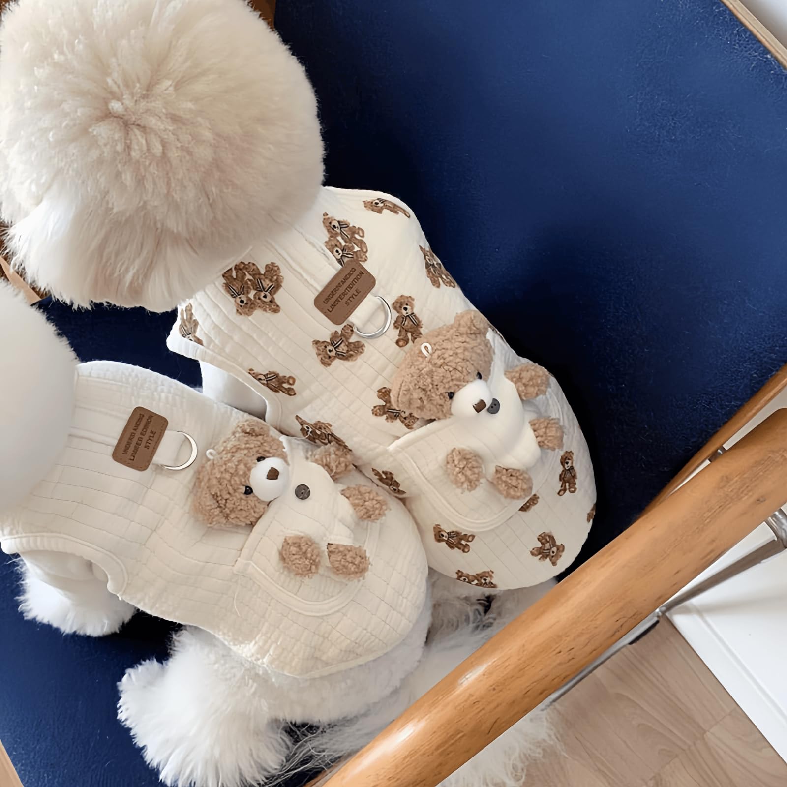 Jatmira soft cotton dog clothes with front-button closure for easy dressing