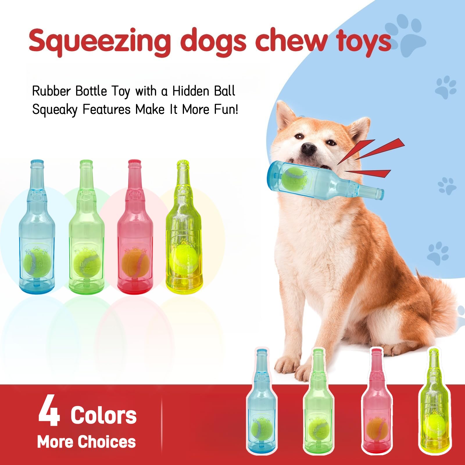 Jatmira large toy with dimensions 3x3x9.6 inches for big dogs.