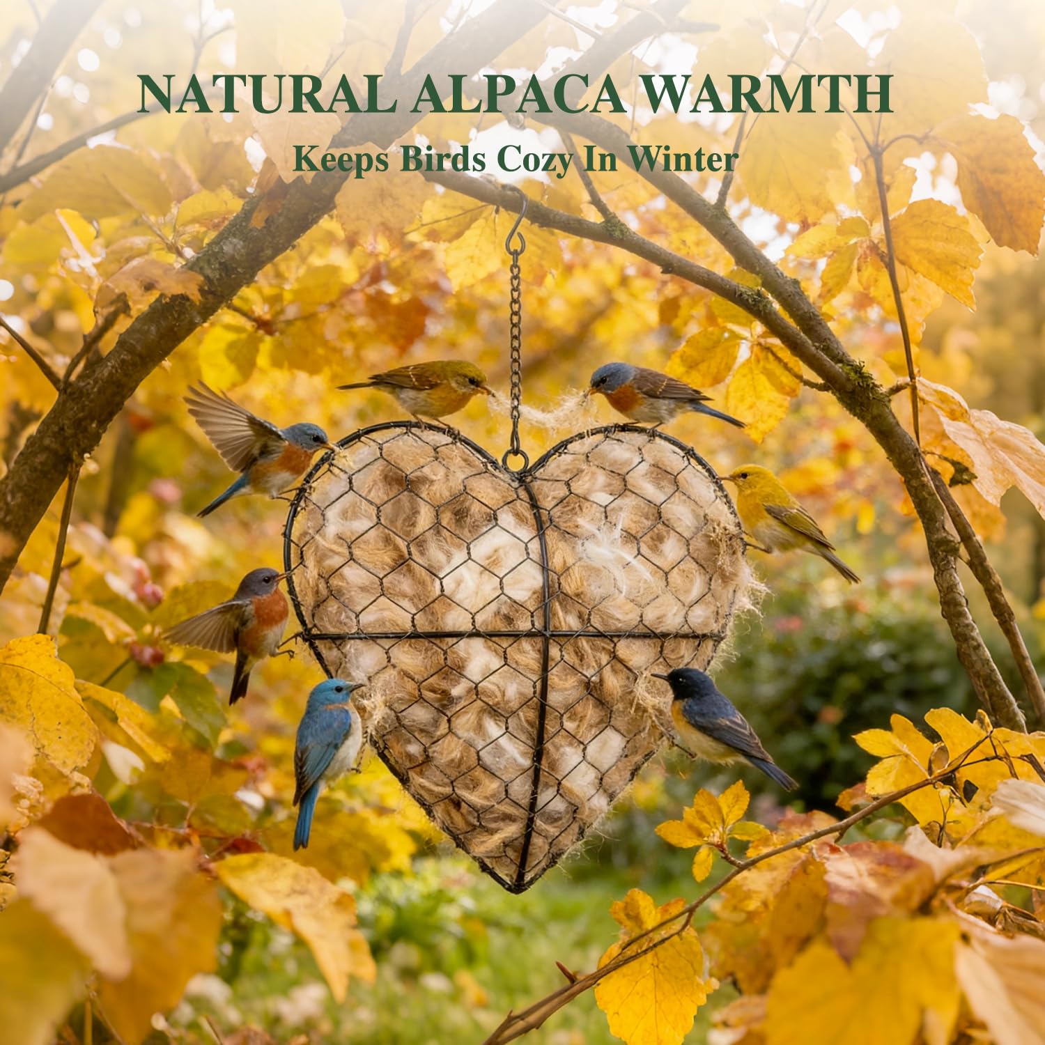 Javewot weatherproof feeder mesh withstands rain and sun