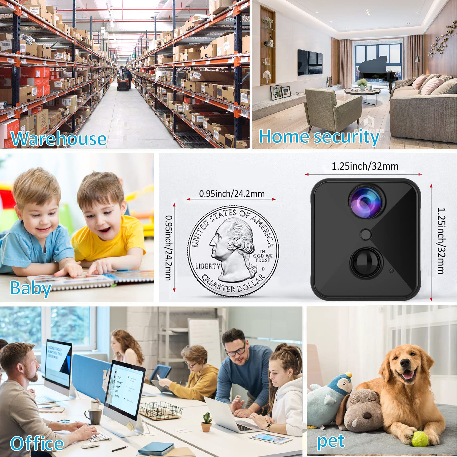 Javiscam 2800mAh battery supports long use with simple USB charging