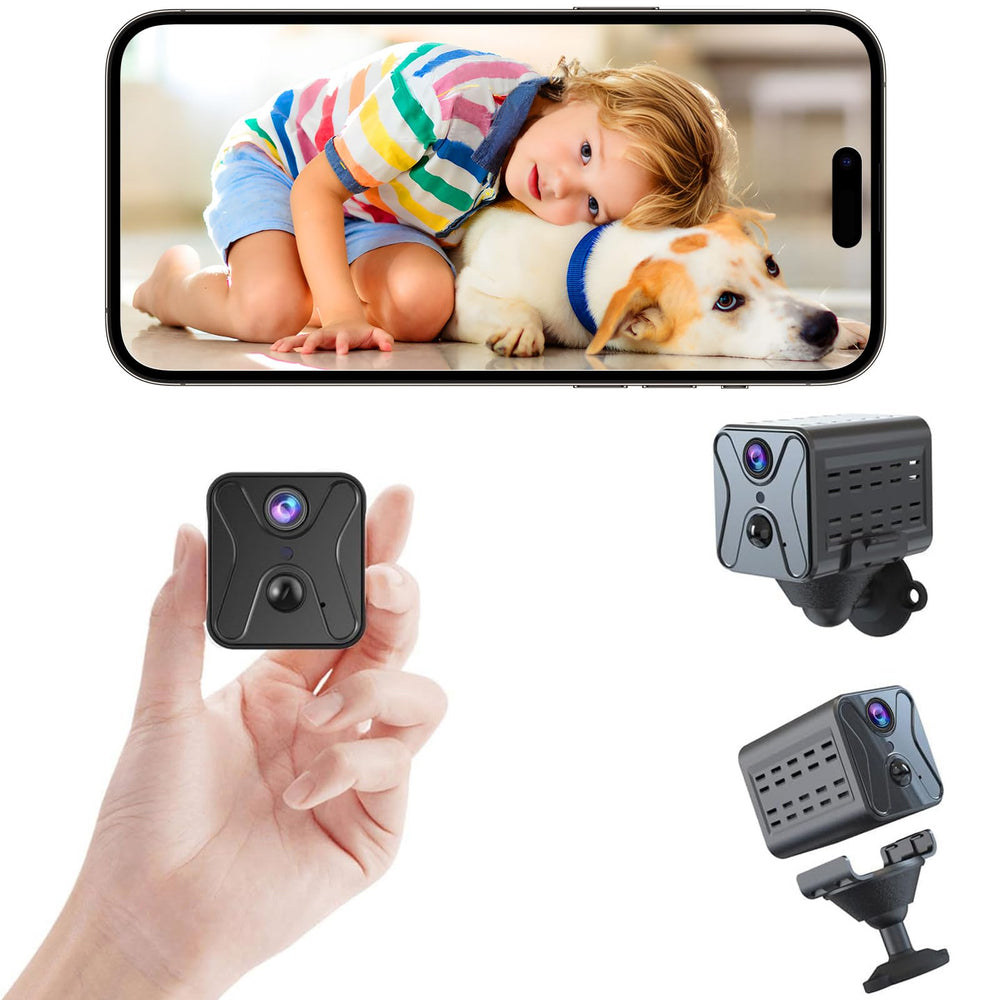 javiscam 4K mini spy camera with wide-angle view for room monitoring