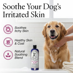 Jax N Daisy shampoo lather on a dog's coat for deep cleansing without irritation