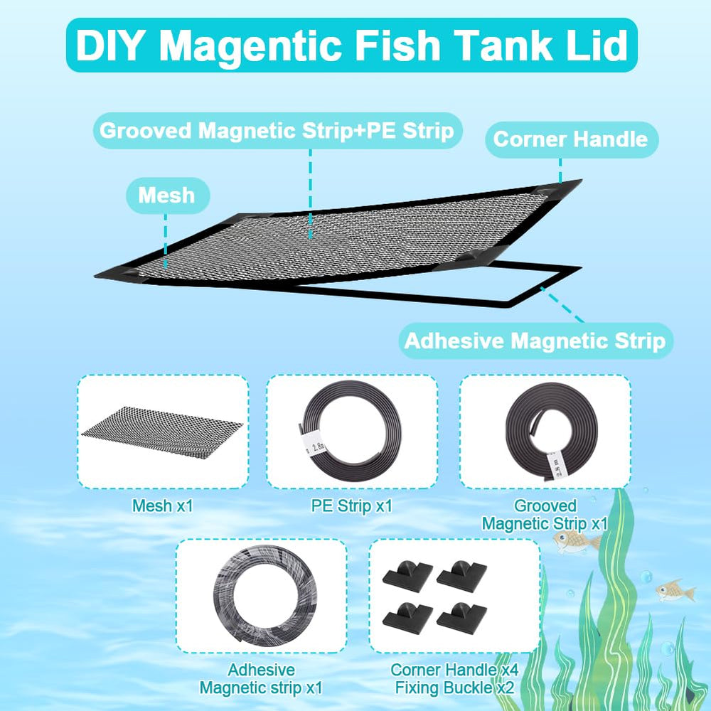 Jaxbo DIY lid mesh tank cover with cuttable mesh for non-standard tanks.