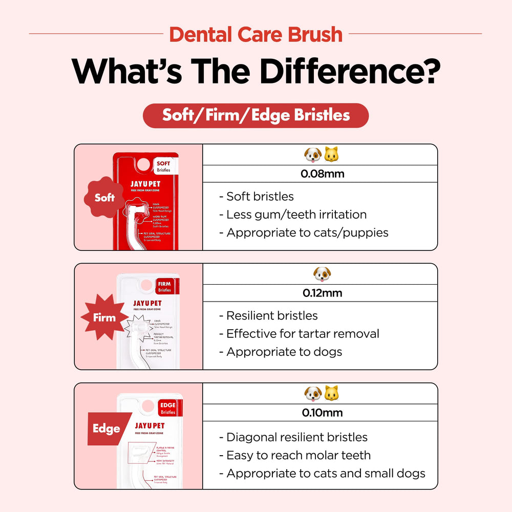 JAYU PET toothbrush supports gentle brushing for kittens and puppies.