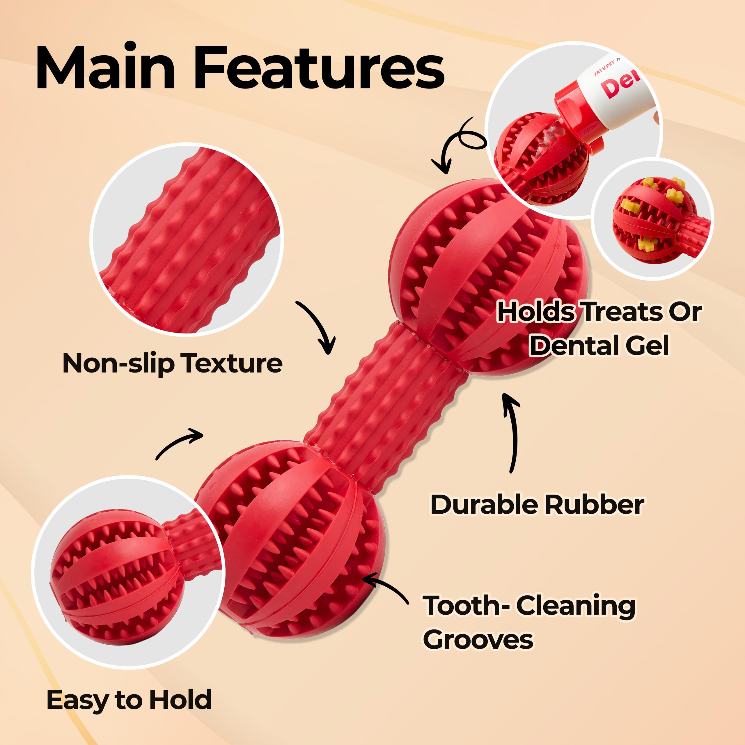 JAYU PET toothbrush toy: ideal for small to medium dogs during chewing sessions
