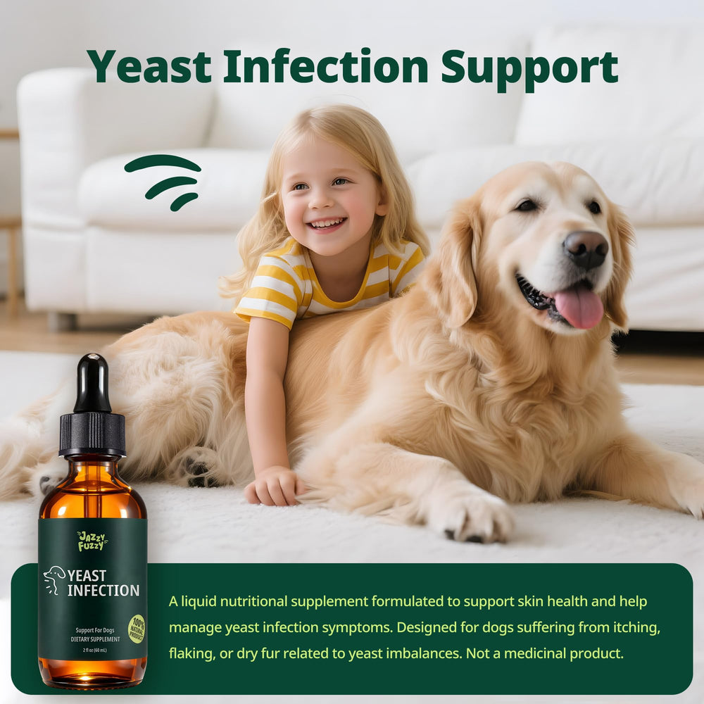 Jazzy Fuzzy Yeast Support Liquid dosing dropper for precise daily dosing.