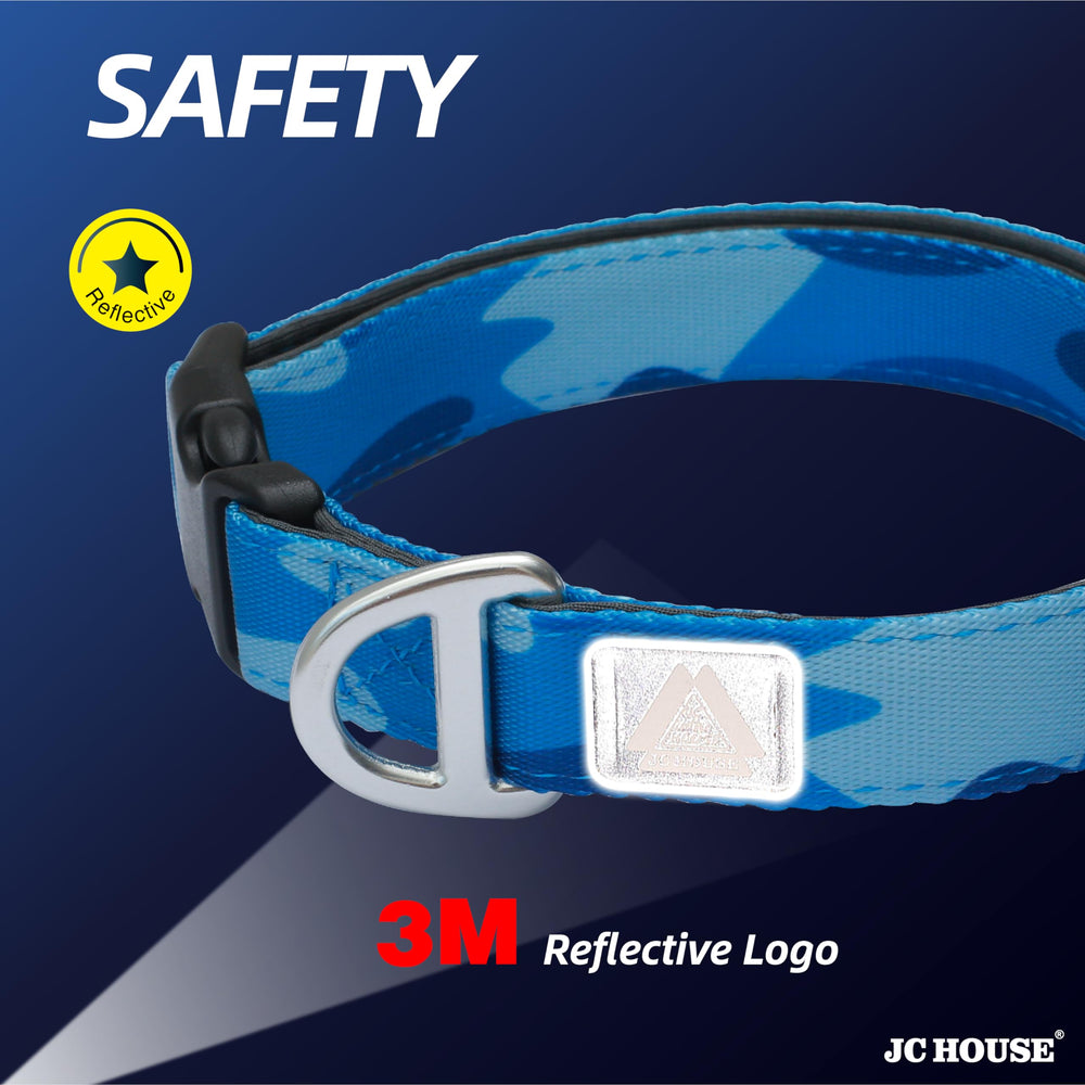 JC HOUSE 3M reflective logo visible at night for safer evening strolls