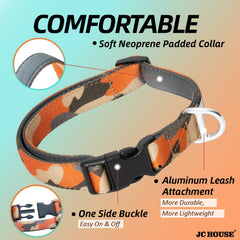 JC HOUSE camouflage orange design blends style with outdoor practicality.