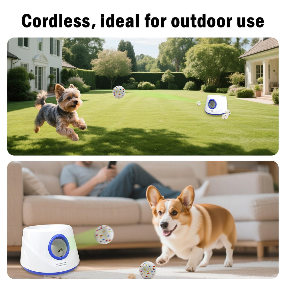 JDXSZ USB-rechargeable battery powering long fetch sessions with the launcher.