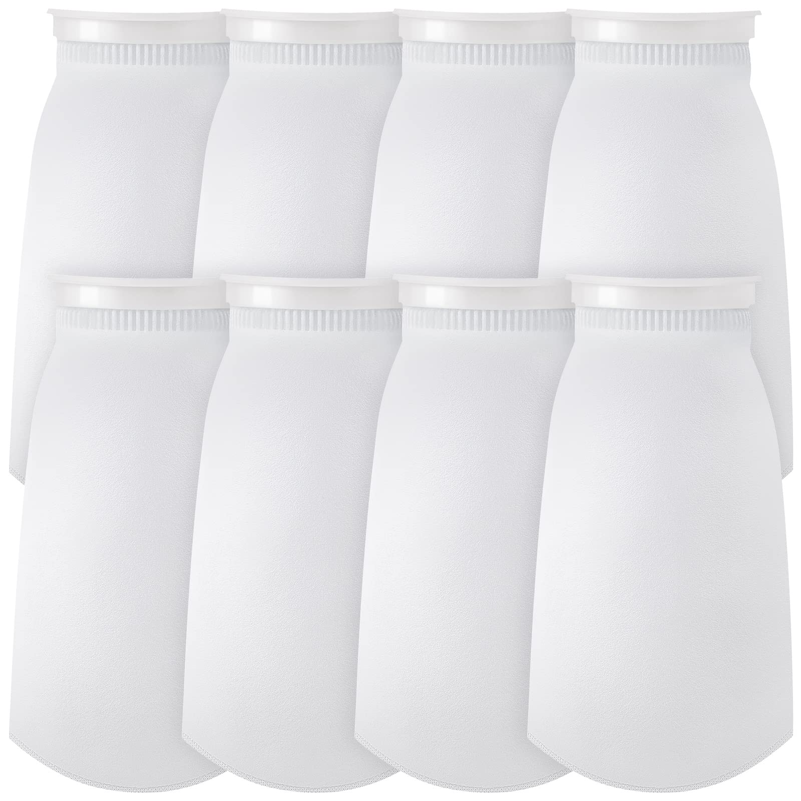 Jecery filter sock 7in white, eight-pack for debris filtration and maintenance