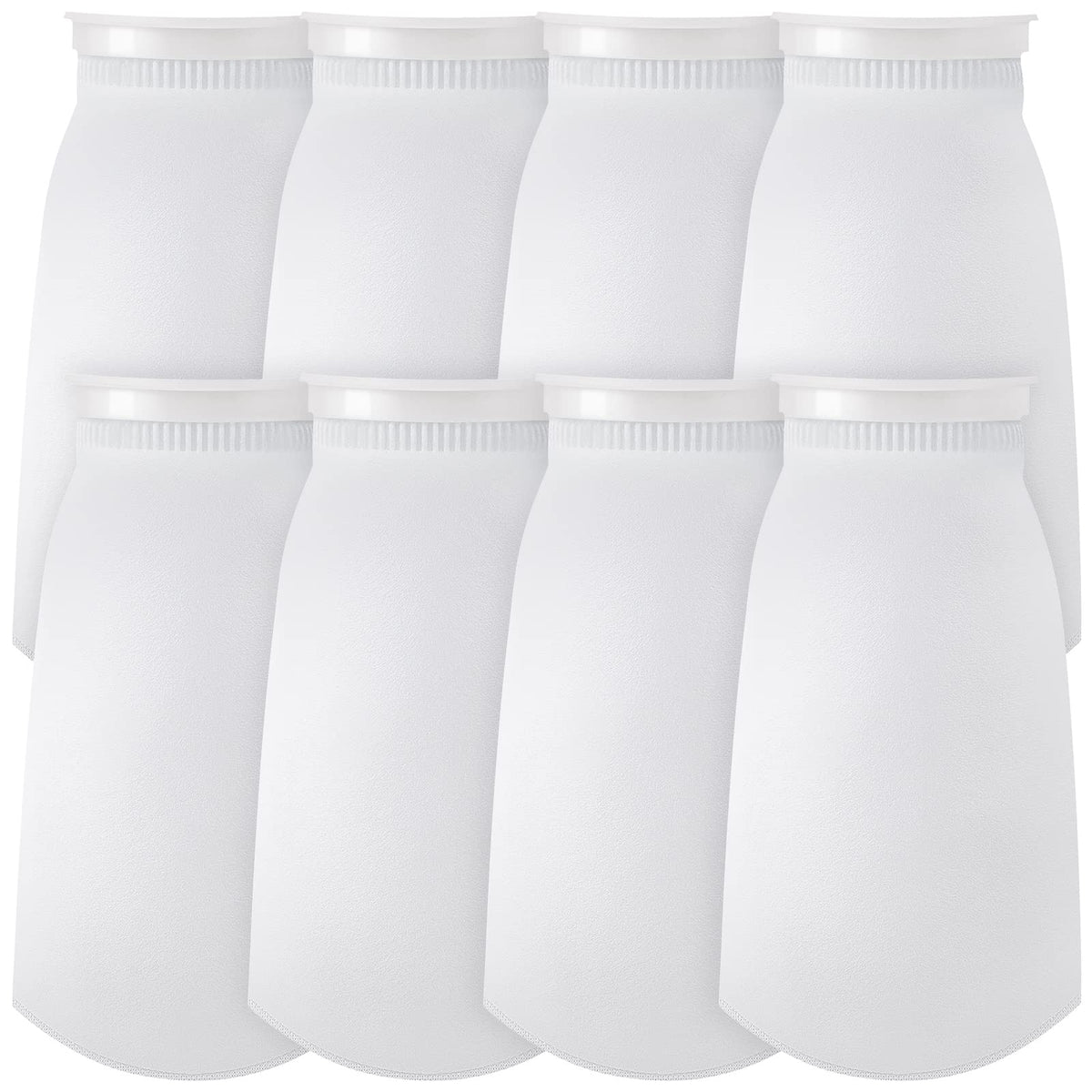 Jecery filter sock 7in white, eight-pack for debris filtration and maintenance