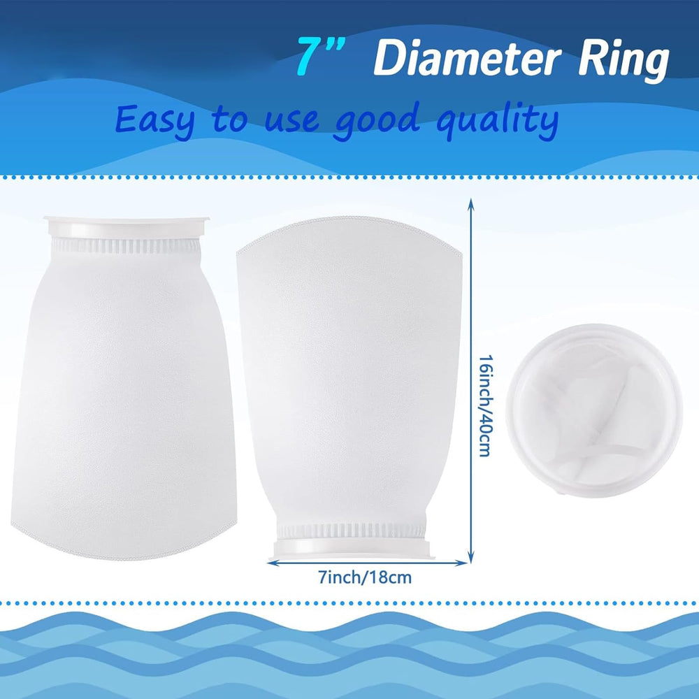 Jecery ring filter bag 200μm 7in ensures fine particle capture