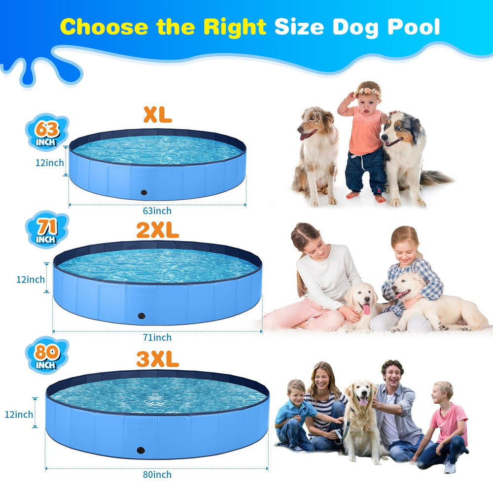 Jecoo dog pool 63-inch, roomy bathing tub for big dogs