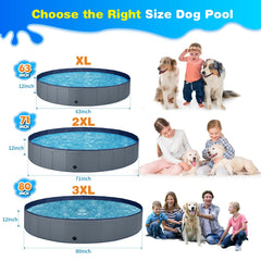 Jecoo dog pool with drain valve for fast water removal.