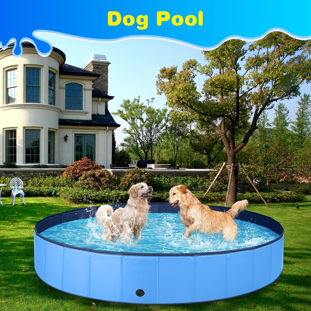 Jecoo foldable dog pool, no inflation and easy storage