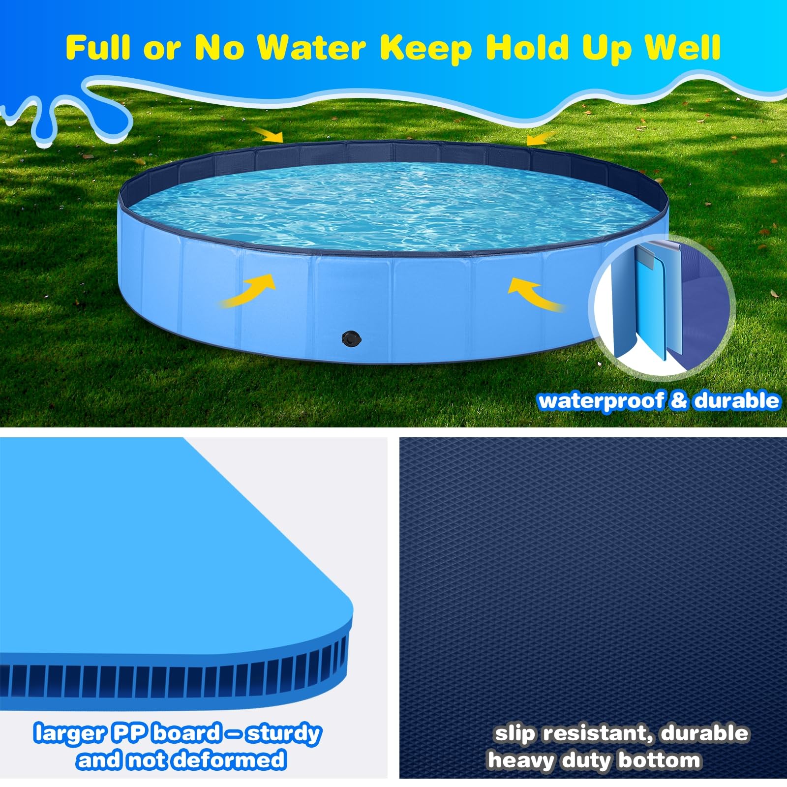 Jecoo dog pool ready for outdoor use with pets and kids
