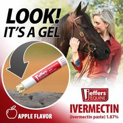 Apple-flavored Jeffers gel eases administration for horses